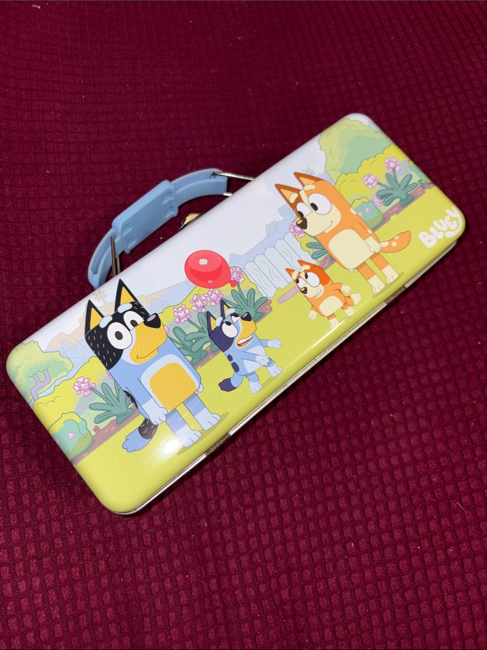 Kids Case with Bluey Characters - Yellow & Light Blue